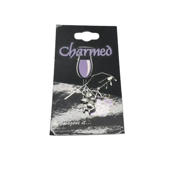 Pewter Cupid Angel Charm Silver Tone Vintage for a Bracelet or Project - Picture 1 of 4